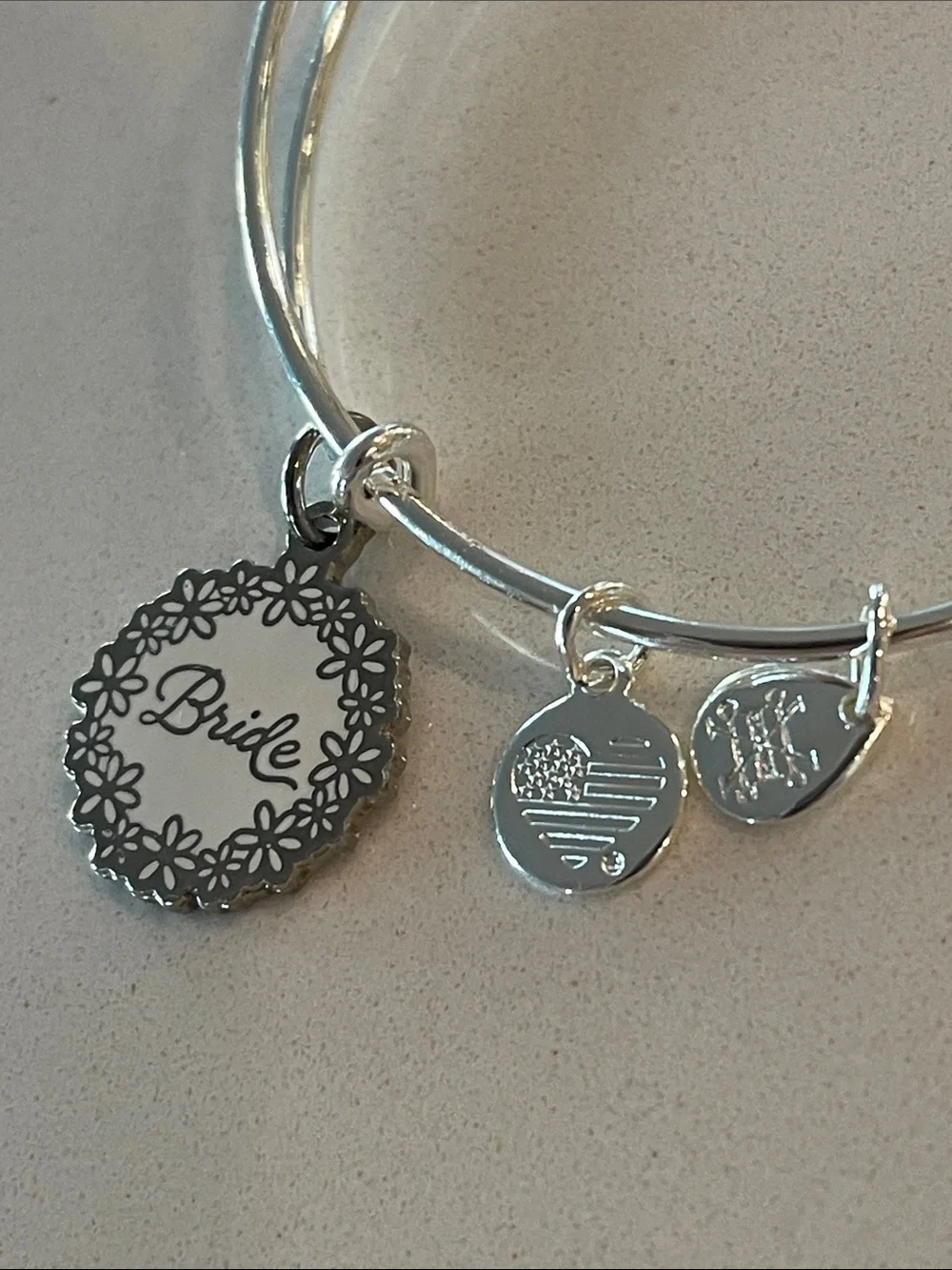 Alex and Ani | NEW shiny silvertone Bride bracelet
